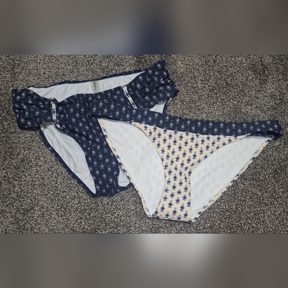 Lrg Simons Navy and White Bikini Bottoms Set